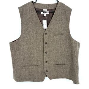 Joseph Abound Vintage Y2K Brown Classic Fit Wool Blend Suit Vest Size 2X NWT
